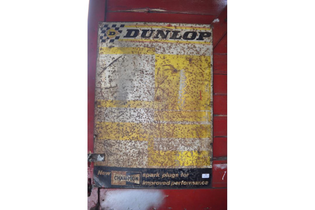 Vintage Dunlop Tyre Pressure Sign 62x88cm (buyer to remove) - Image 1 of 2