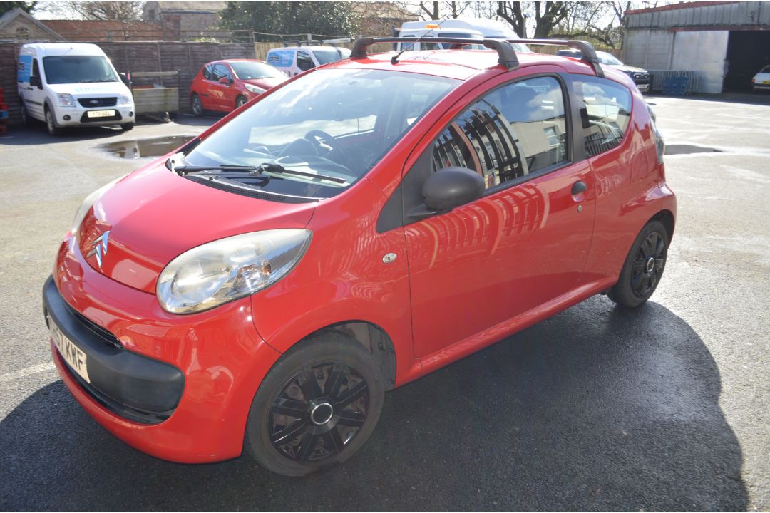 Citroen C1 (red), Reg: YH57 KWF, Mileage 131571 Miles - Image 1 of 12