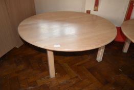 *Circular Beech Effect Table on Square Legs 100cm diameter