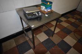 Stainless Steel Preparation Table with Upstand to Rear 80cm wide x 75cm deep x 90cm high