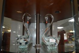 Pair of Murano Swans