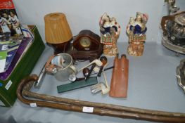 Vintage Collectibles Including Pipes, Staffordshir