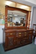 Victorian Carved Mahogany Mirrored Back Sideboard