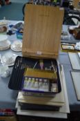 Chatsworth Portable Wooden Easel plus Paintbrushes