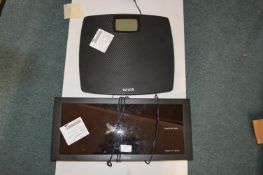 *Acurite Digital Clock, and a Taylor Digital Bathroom Scales