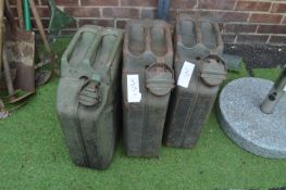 Three 20l Petrol Cans