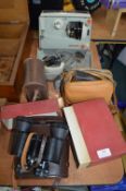 Vintage Photograph Items and Binoculars