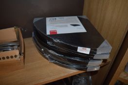 *Six Black Corner Shelves