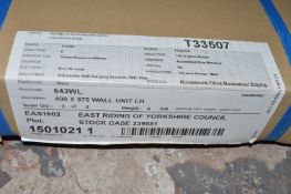 Rosewood/White 400x575 Lefthand Wall Unit with Rosewood Door and Chrome Handles