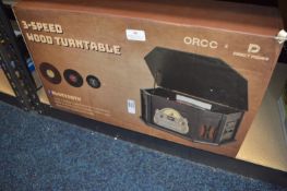 *Three Speed Wood Turntable