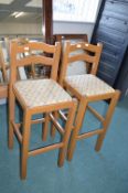Pair of Oak Barstools