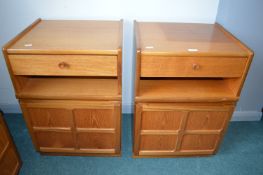 Pair of Nathan Teak Bedside Cabinets