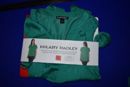 *Hilary Radley Short Sleeve Drop Shoulder Blouse in Green Size: M