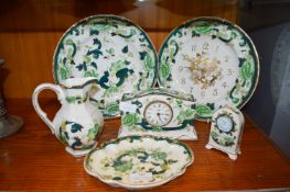 Masons Chartreuse Plates and Clocks etc.