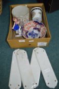 Victorian Pottery Including Finger Plates etc.