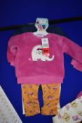 Pekkle Plush Top with Bodysuit & Pants 4pc Set Size: 9 months