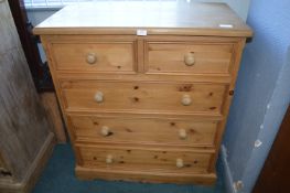 Solid Pine Two over Three Chest of Drawers