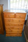 Solid Pine Two over Five Chest of Drawers