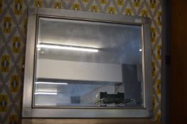 Silver Framed Beveled Edge Mirror