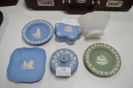 Wedgwood Blue & White Jasperware Pots etc.