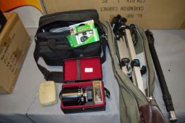 Camera Bag and Accessories Including Tamron SP Len