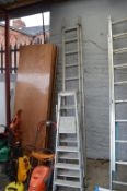 Extending Aluminium Ladder and Two Folding Step La