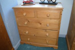 Solid Pine Two over Three Chest of Drawers