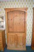 Solid Pine Two Door Bookcase (no shelves)