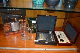 Whisky Guide, Hip Flasks, Water Jug, etc.