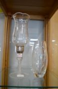 Cut Glass Lead Crystal Candle Lamp and Vase