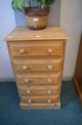 Solid Pine Five Drawer Upright Chest