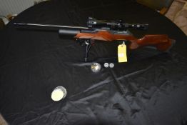 Walther Rotex RMB 177 Air Rifle with BSA Telescopic Sight and Moderator