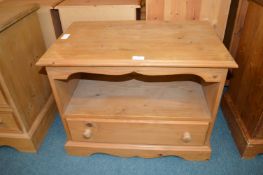Solid Pine TV Stand with Single Drawer