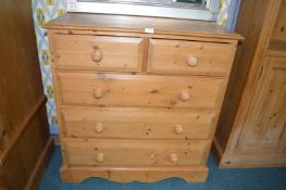 Solid Pine Two over Three Chest of Drawers