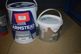 5L of Armstead White Undercoat, and 2.5L of Valspar Wood & Metal Primer