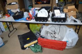 Mixed Lot Including Folding Table, Air Bed, Garden Sheers, Heater, Hinges, etc.