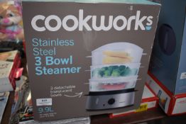 Stainless Steel Three Bowl Steamer