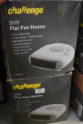 Two Challenge Flat Fan Heaters