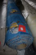 4m wide Roll of Minions Blue Carpet plus Offcut