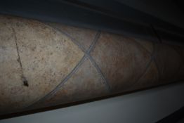 4m wide Roll of Beige Tile Effect Vinyl Flooring