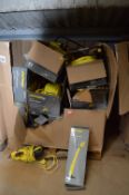 Pallet Containing Challenge Strimmer, Hedge Trimmers, and Lawnmowers (salvage)
