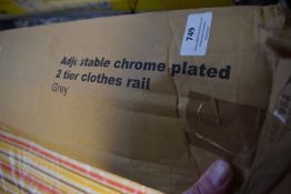 Two Adjustable Chrome Plate Two Tier Clothes Rails