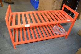 Orange Wooden Two Tier Rack