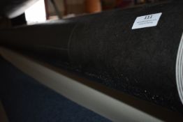 4ft wide Roll of Black Tile Effect Vinyl Flooring