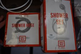 Shower Set Head & Hose, and a Chrome Shower Hose