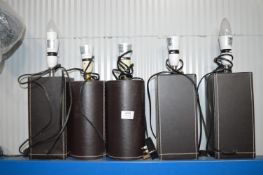 Five Faux Leather Table Lamp Bases