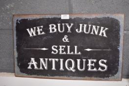 Reproduction Metal Advertising Sign