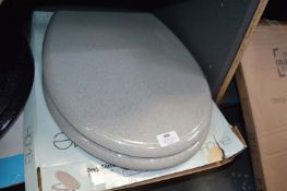 Grey Glitter Toilet Seat