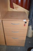 Lightwood Effect Three Drawer Storage Cabinet