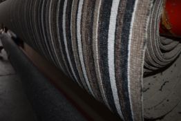 4m wide Roll of Multicolour Stripe Carpet